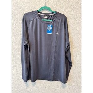 Men’s Northyard SPF50 Rash Guard Dark Grey Long Sleeve Size Large